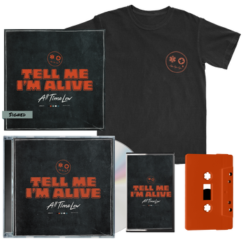 Tell Me I'm Alive CD + Cassette + T-Shirt Bundle (Signed)