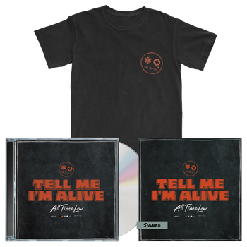 Tell Me I'm Alive CD + T-Shirt Bundle (Signed)